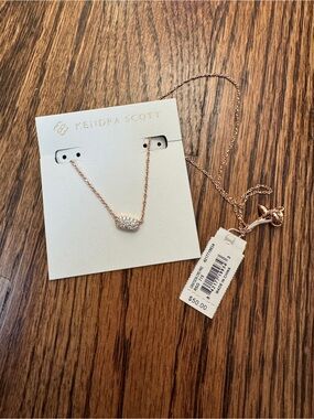 Kendra Scott Rose Gold Grayson Pavé Pendant Necklace